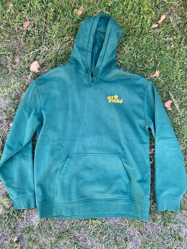 Sudadera Vans Verde con Logo Floral