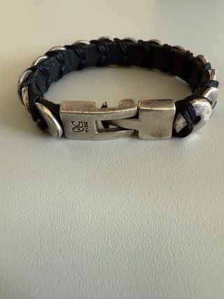 Pulsera Uno de 50 Plata y Negro