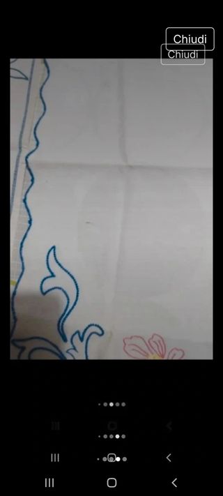 Set 2 centrini ricamati mezzo punto Vintage