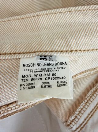 Moschino Jeans Vita Alta Donna W26 Beige