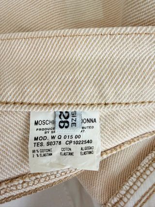 Moschino Jeans Vita Alta Donna W26 Beige