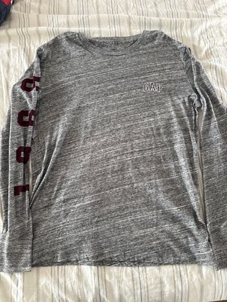 Camiseta Gap Gris Manga Larga