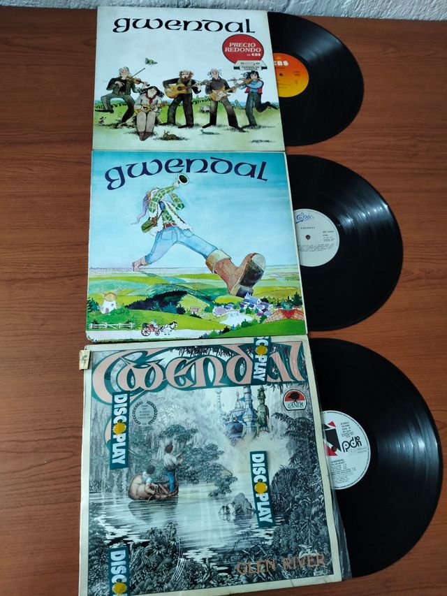 Lote 3 Vinilos Gwendal Folk Rock
