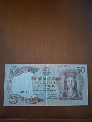 Billete 50 Escudos Portugal 1964