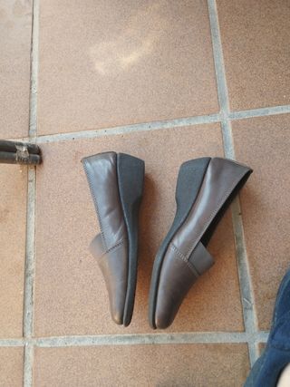 Zapatos planos Blossom Blues piel gris