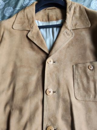 Chaqueta de ante beige