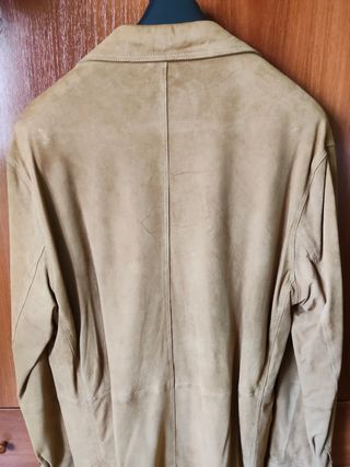 Chaqueta de ante beige