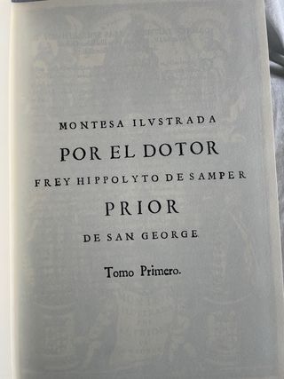 Montesa Ilustrada por el doctor Frey Hippolyto 