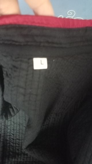 Cappotto a vestaglia rosso e nero indiano come nuovo