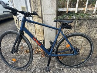 Bicicleta Gravel Triban Azul