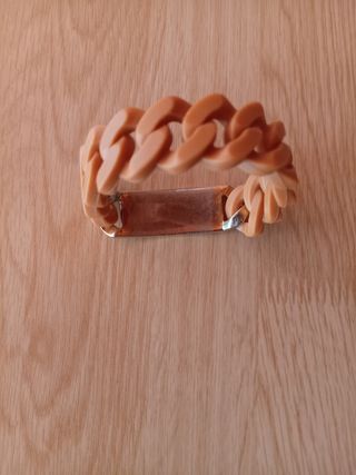 Pulsera Bimba y Lola trenzada dorada y naranja