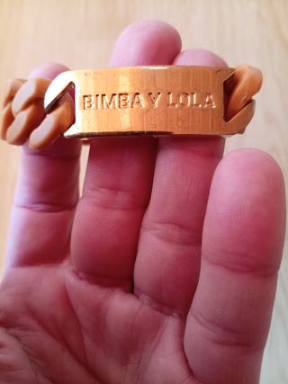 Pulsera Bimba y Lola trenzada dorada y naranja