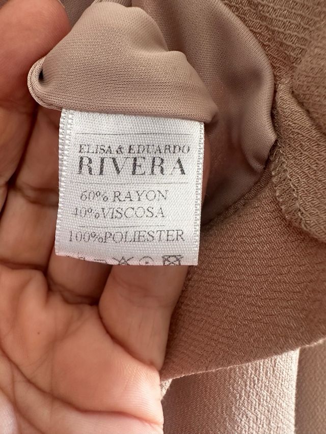 Pantalón pinzas Teresa Rivera T.40 Beige