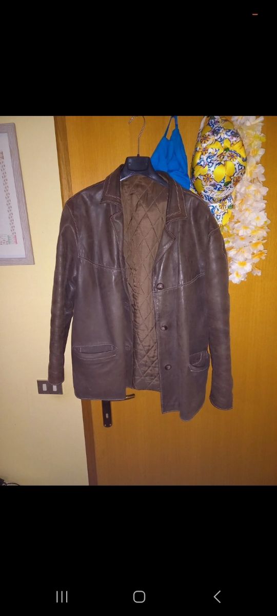 Giacca in pelle marrone PREZZO TRATTABILE