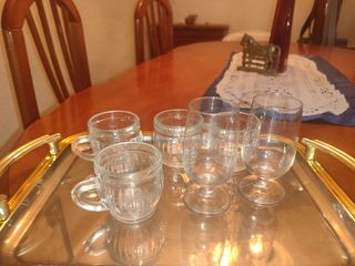 Juego de 6 Vasos de Chupito con Bandeja