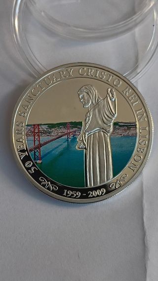 Moeda 5 Dólares Ilhas Cook Elizabeth II Prata