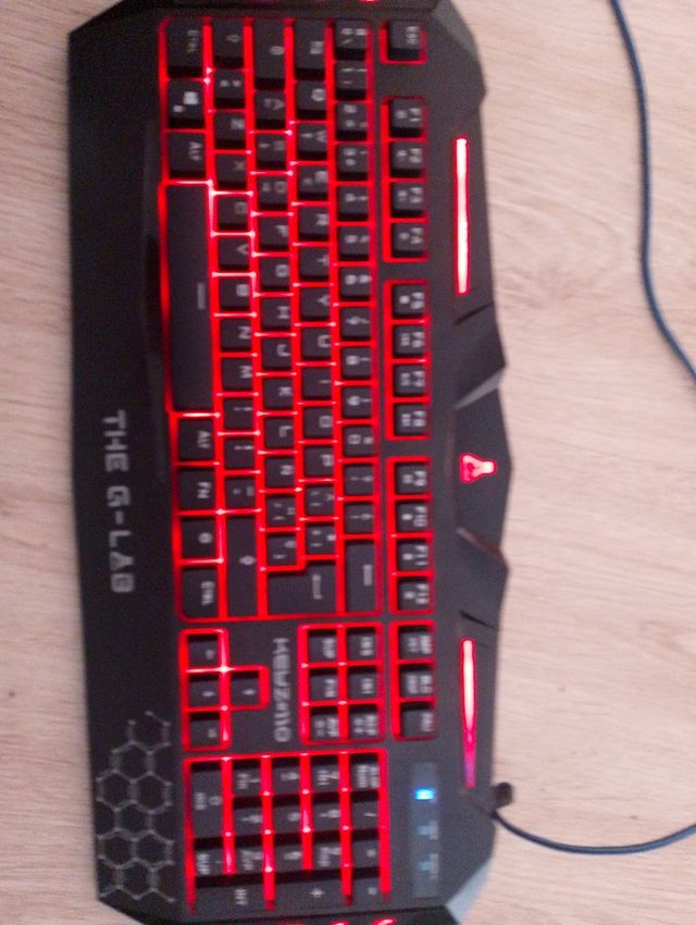 Teclado THE G-LAB Gamer RGB Negro