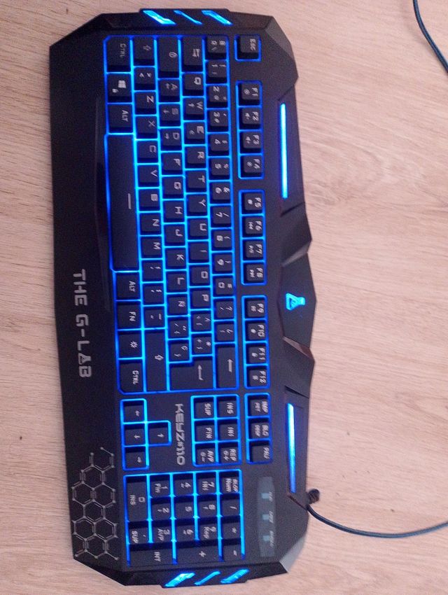 Teclado THE G-LAB Gamer RGB Negro