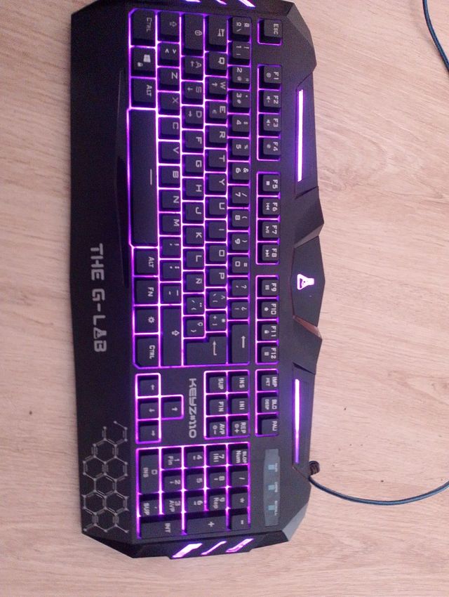Teclado THE G-LAB Gamer RGB Negro