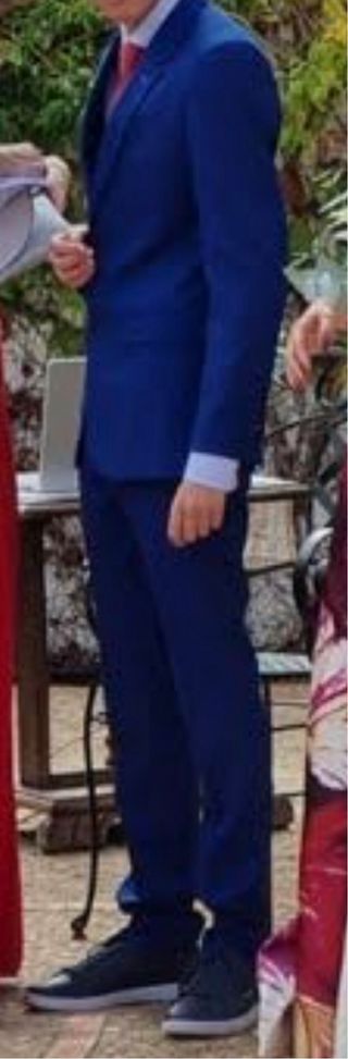 Traje de chaqueta azul hombre SOLO UNA VEZ UTILIZA