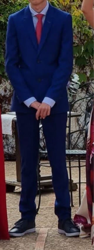 Traje de chaqueta azul hombre SOLO UNA VEZ UTILIZA