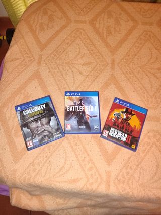 Juegos PS4: Call of Duty, Battlefield 1, Red Dead 