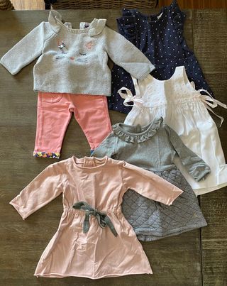 Lotto di 6 capi - abbigliamento da bimba 6 mesi