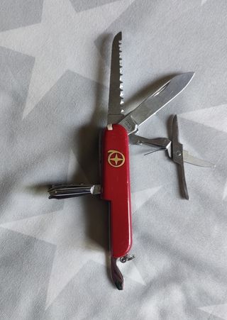 Navaja Multiusos Stainless China Roja