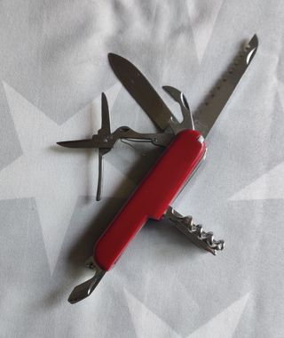 Navaja Multiusos Stainless China Roja