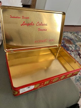 Scatola di latta vintage biscotti