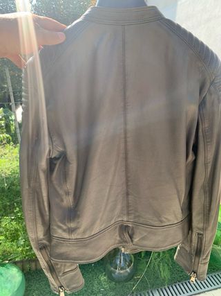 Giubbotto in pelle Mabrun grigio donna