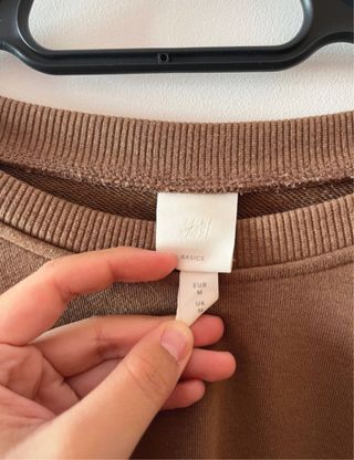Sudadera H&M Basics Marrón Talla M