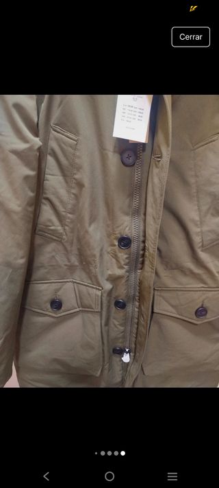 Parka Jack & Jones Talla S Verde Militar Nueva