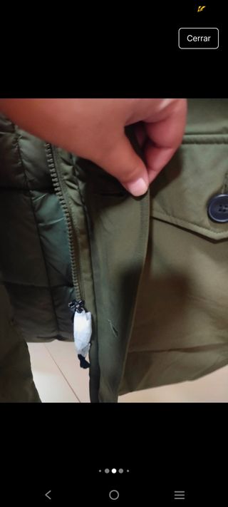 Parka Jack & Jones Talla S Verde Militar Nueva