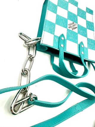Bolso Louis Vuitton Petit Sac Plat Teal/Blanco