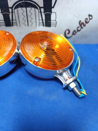 Pareja Intermitentes Moto Coche Clásico Naranja