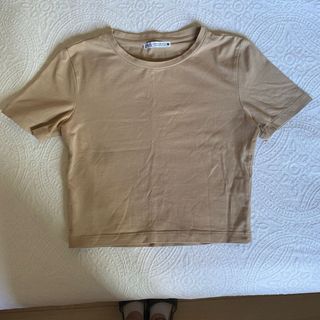 Camiseta Zara Beige Talla XS