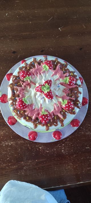 Tortiera in ceramica decorata