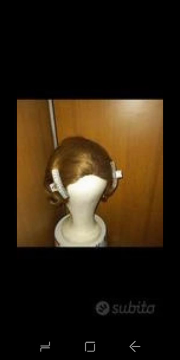 Parrucca capelli naturali castano ramato