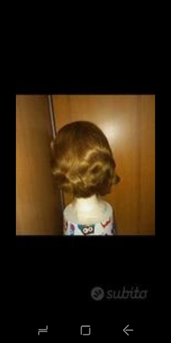 Parrucca capelli naturali castano ramato