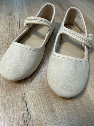 Manoletinas bailarina beige talla 33