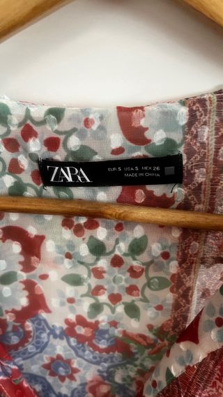 Blusa Zara Estampada Multicolor