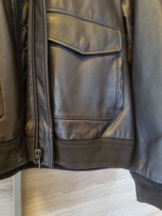 Giacca in pelle GREEN LEAVES nera