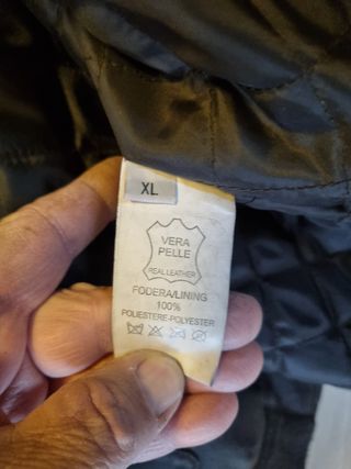 Giacca in pelle GREEN LEAVES nera