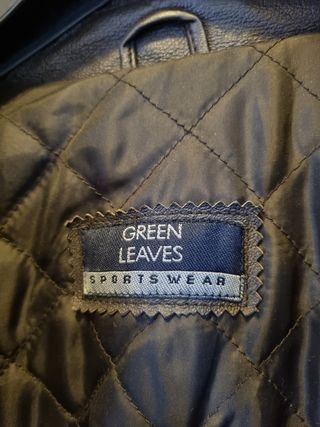 Giacca in pelle GREEN LEAVES nera