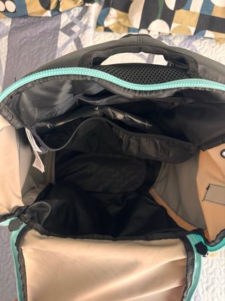 Mochila Arena Beige y Turquesa 