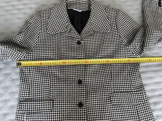 Blazer pata de gallo blanco y negro