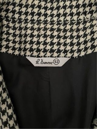 Blazer pata de gallo blanco y negro