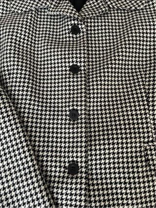 Blazer pata de gallo blanco y negro