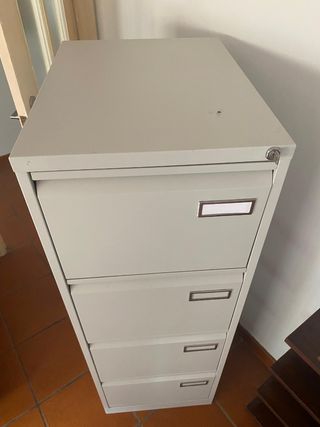 Fichero industrial 4 cajones metal gris